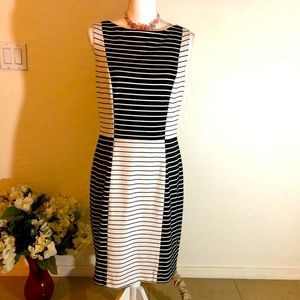 Chaps Black & White Business Dress